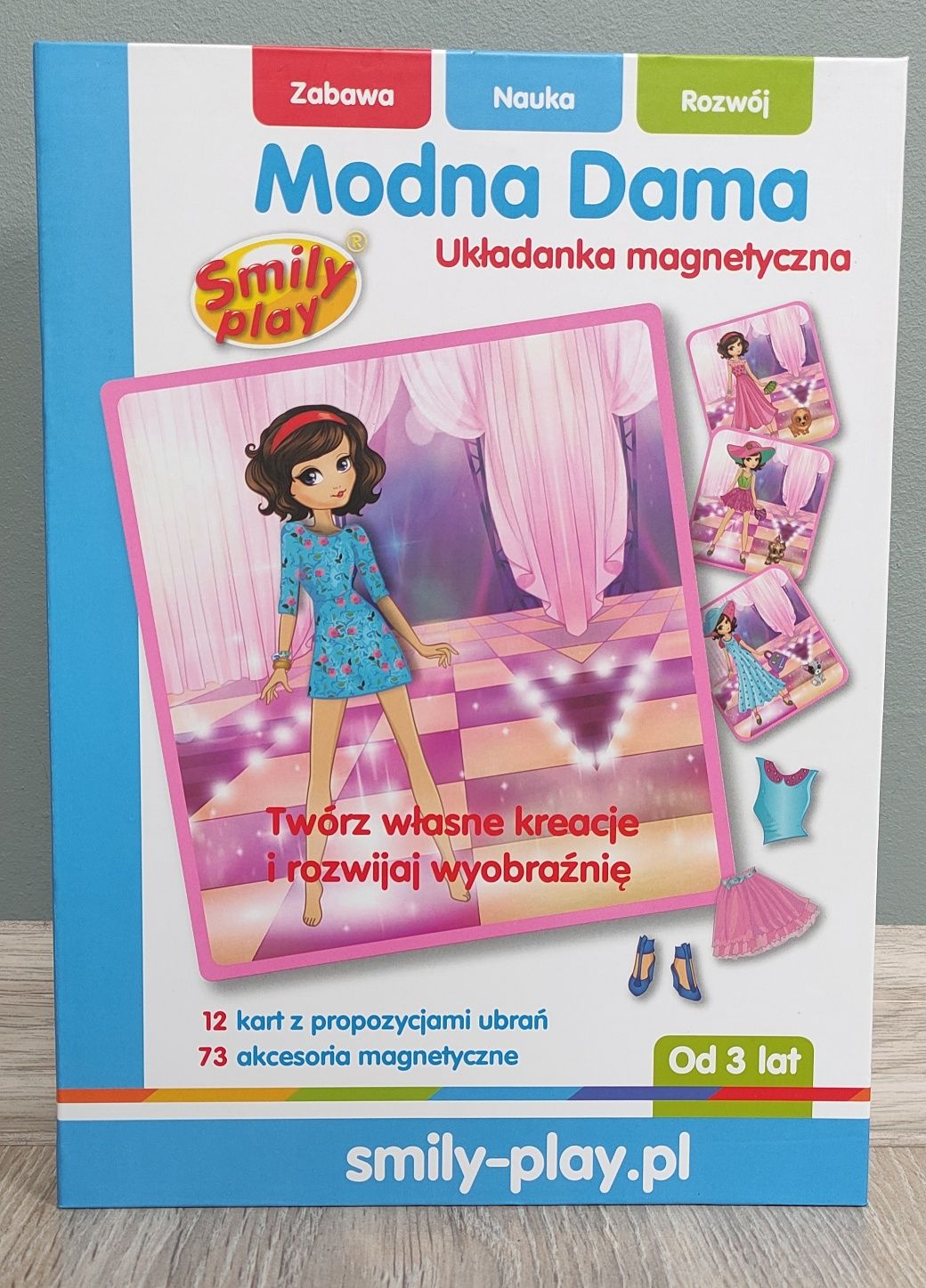 Układanka magnetyczna modna dama ubranka ubieranka