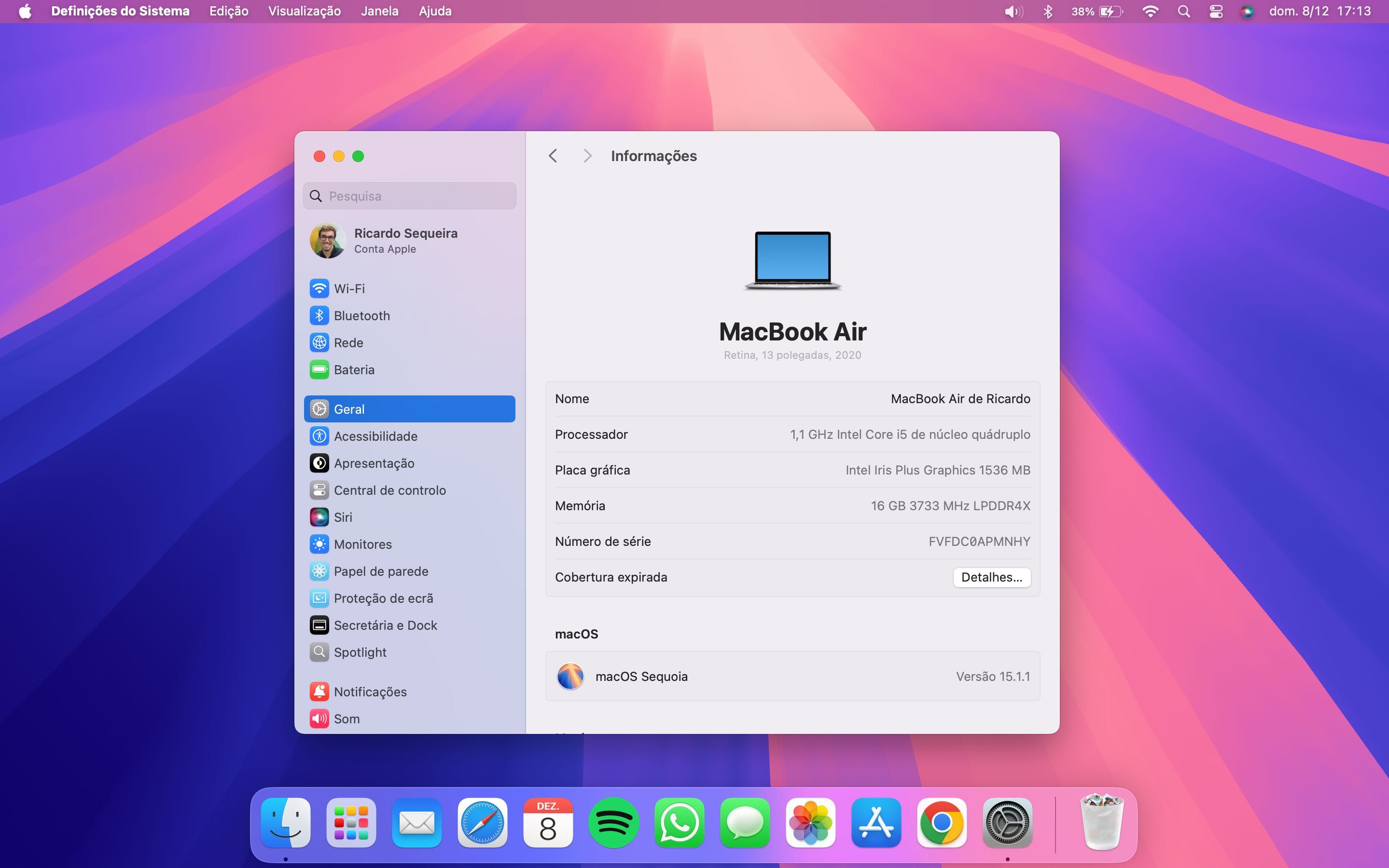 MacBook Air 13" 2020 | i5 4-Core | 16GB RAM | 265GB SSD