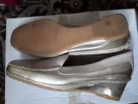 Мокасины,туфли женские кожа на каблуке,вьетнамки с кож.стелькой 26 см