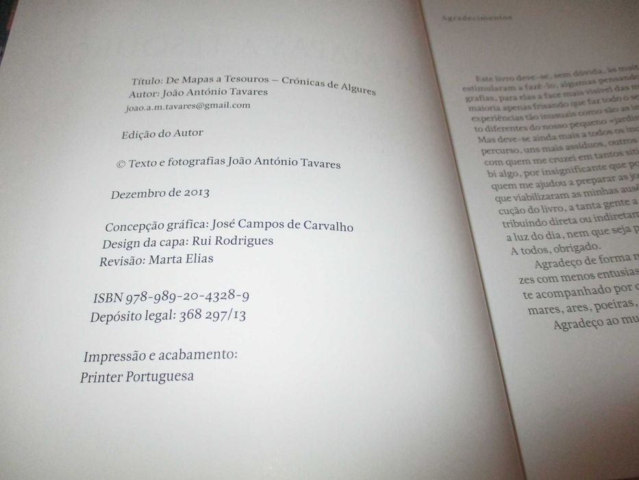 Livro De Mapas a Tesouros João António Tavares autografado