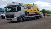Mercedes-Benz Atego 1824  + przyczepa / wysuwana półka / bardzo dobry stan / gotowy do pracy