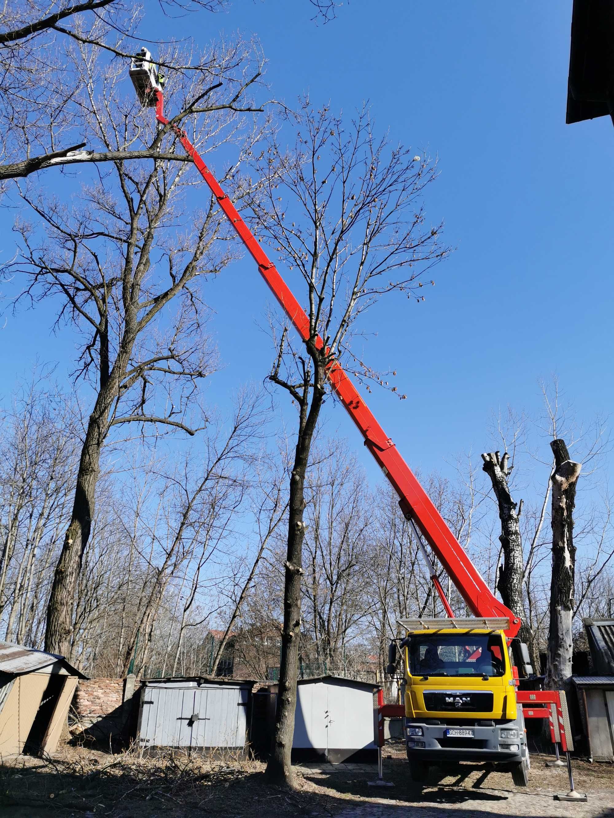 Zwyżka świętochłowice wynajem zwyżki podnośnik koszowy do 35m