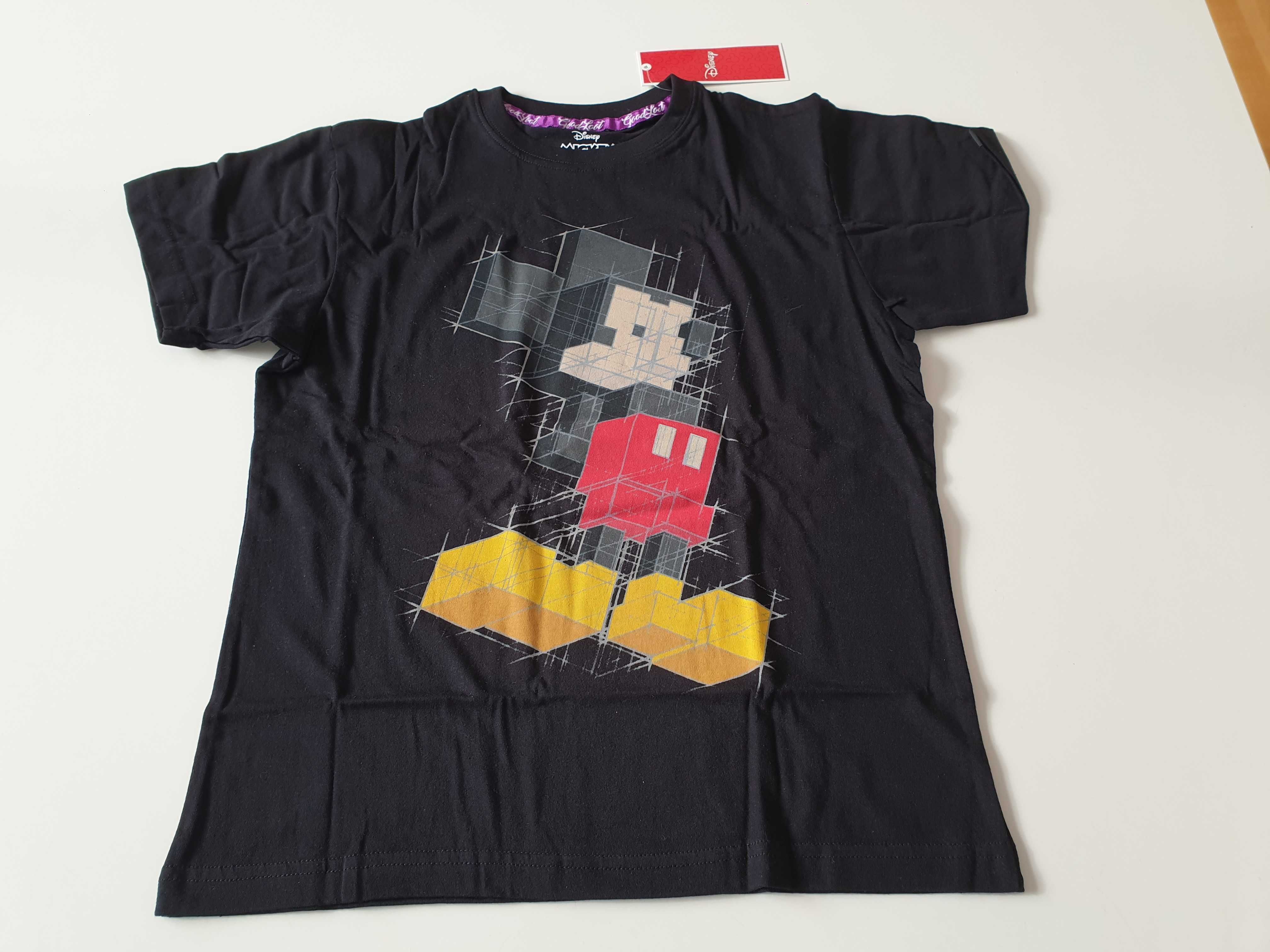 Koszulka Chłopięca Mickey Pixels Myszka Miki XS czarna