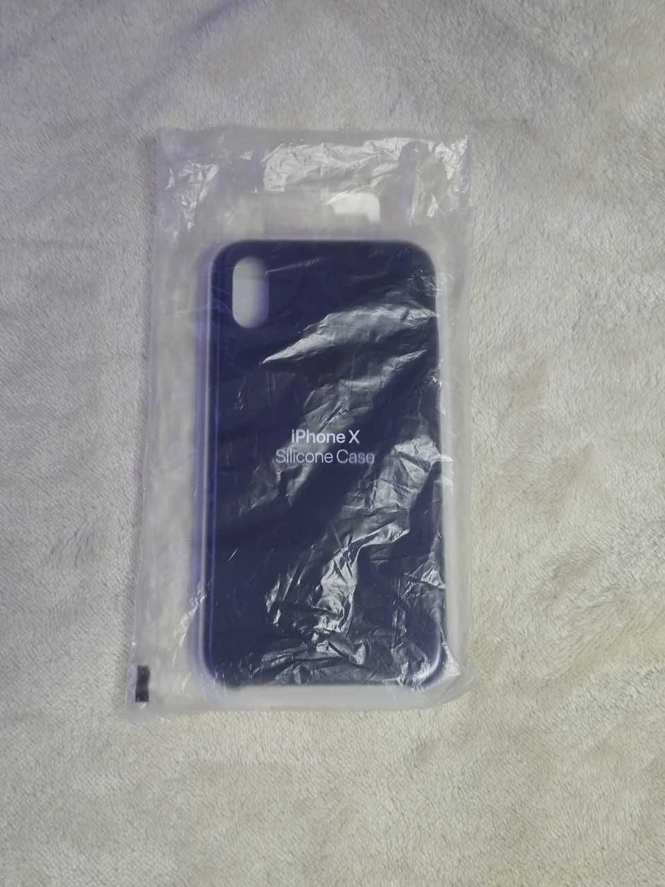 Etui APPLE Silicone Case do iPhone X Sukulent Midnight Blue
