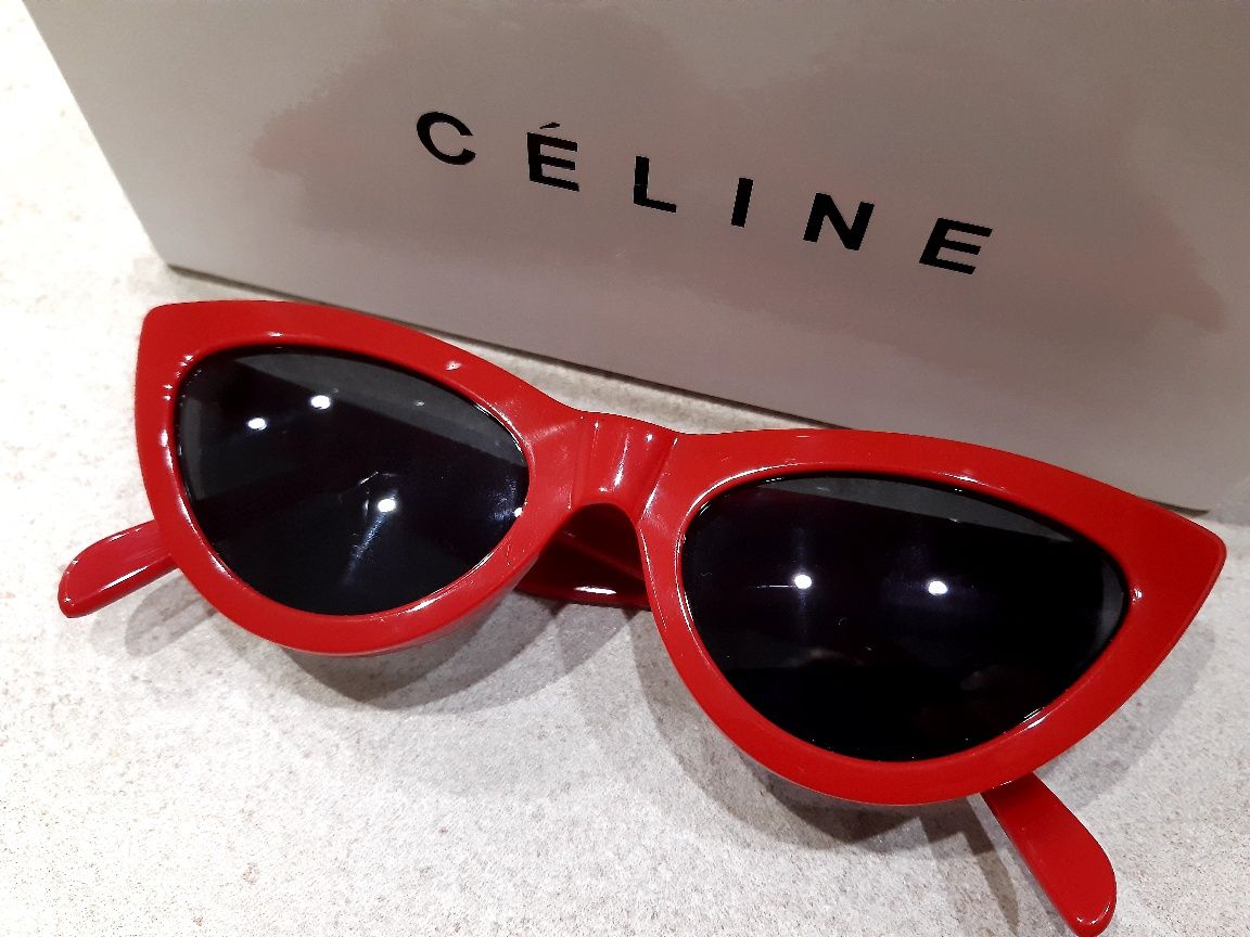 Красные солнцезащитные очки от Celine! Оригинал!