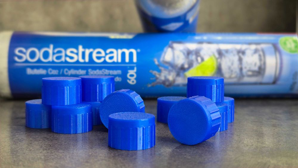 Nakrętka zatyczka kapsel korek na butle CO2 SodaStream gwint niebieska