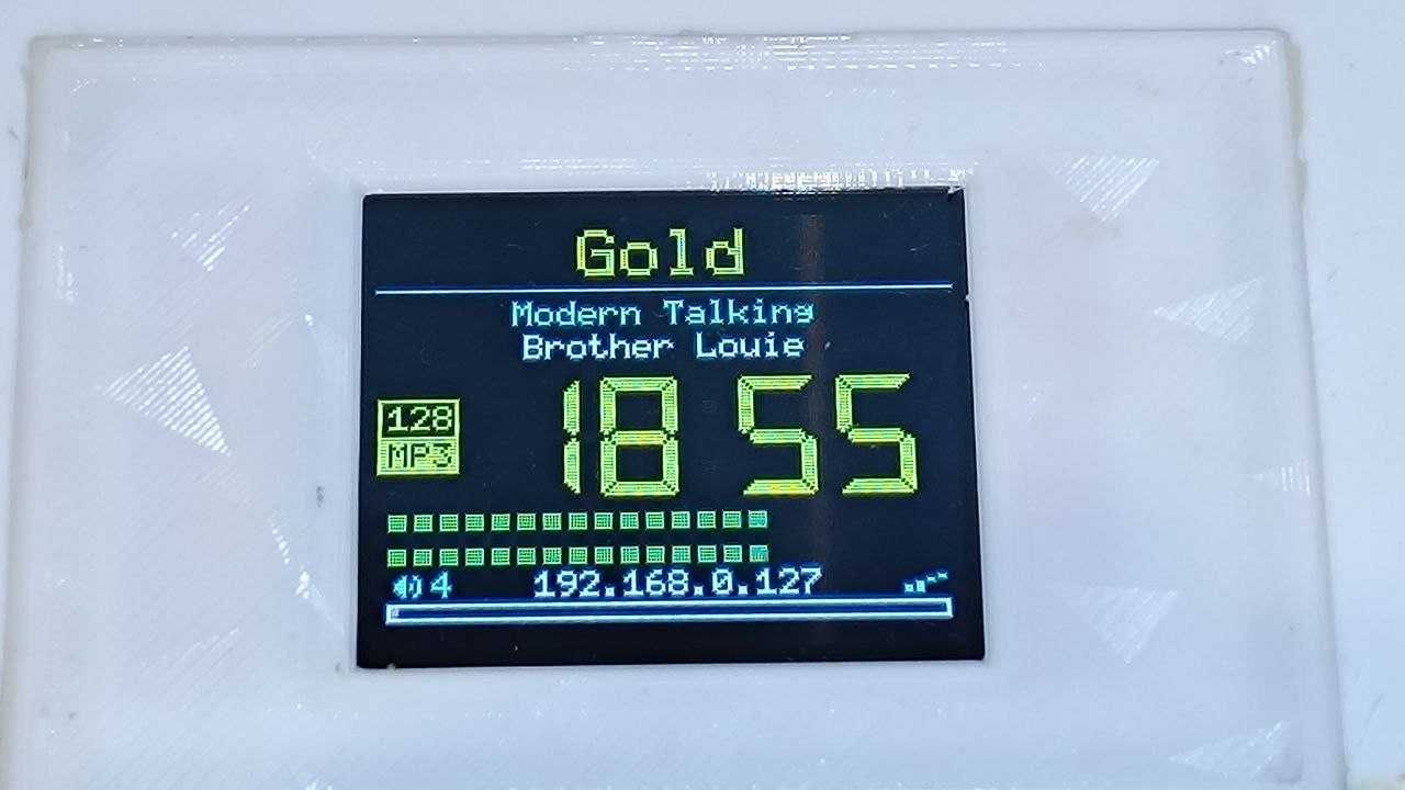 Готовое к работе интернет радио. На базе процессора ESP32-S3.