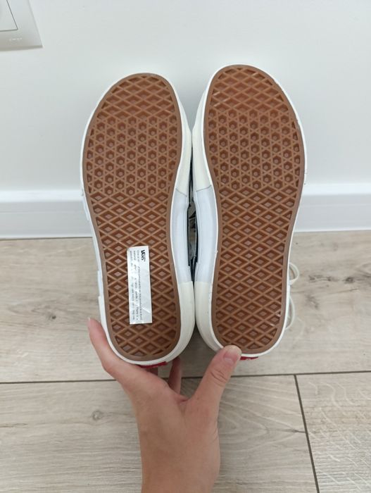 Buty trampki damskie męskie Vans SK8-Hi Reconstruct czarno-białe