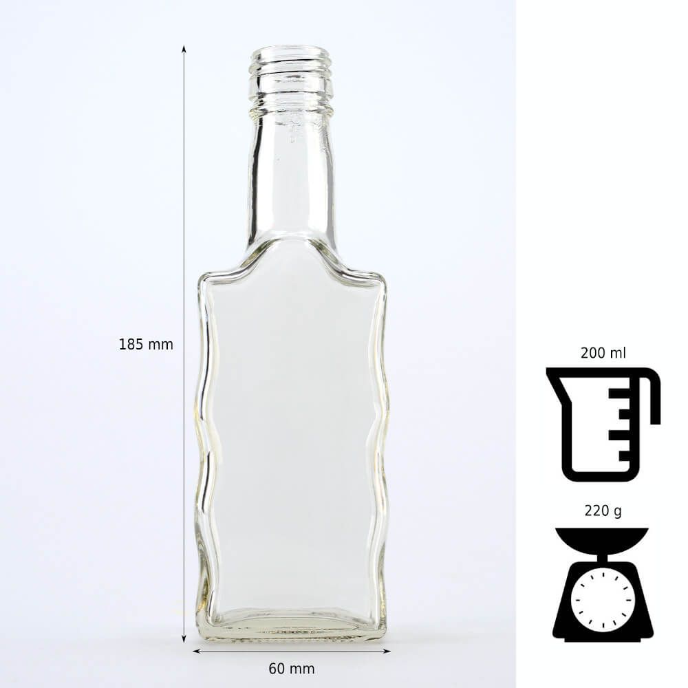 10x butelka FALA 200 ml z zakrętką na wesele ślub nalewki + grawer