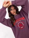Bluza Boston dresowa z naszywkami, fioletowy