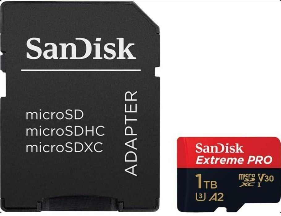 Карта памяти SanDisk Extreme Pro microSDXC 1TB UHS-I U3 + SD-адаптер