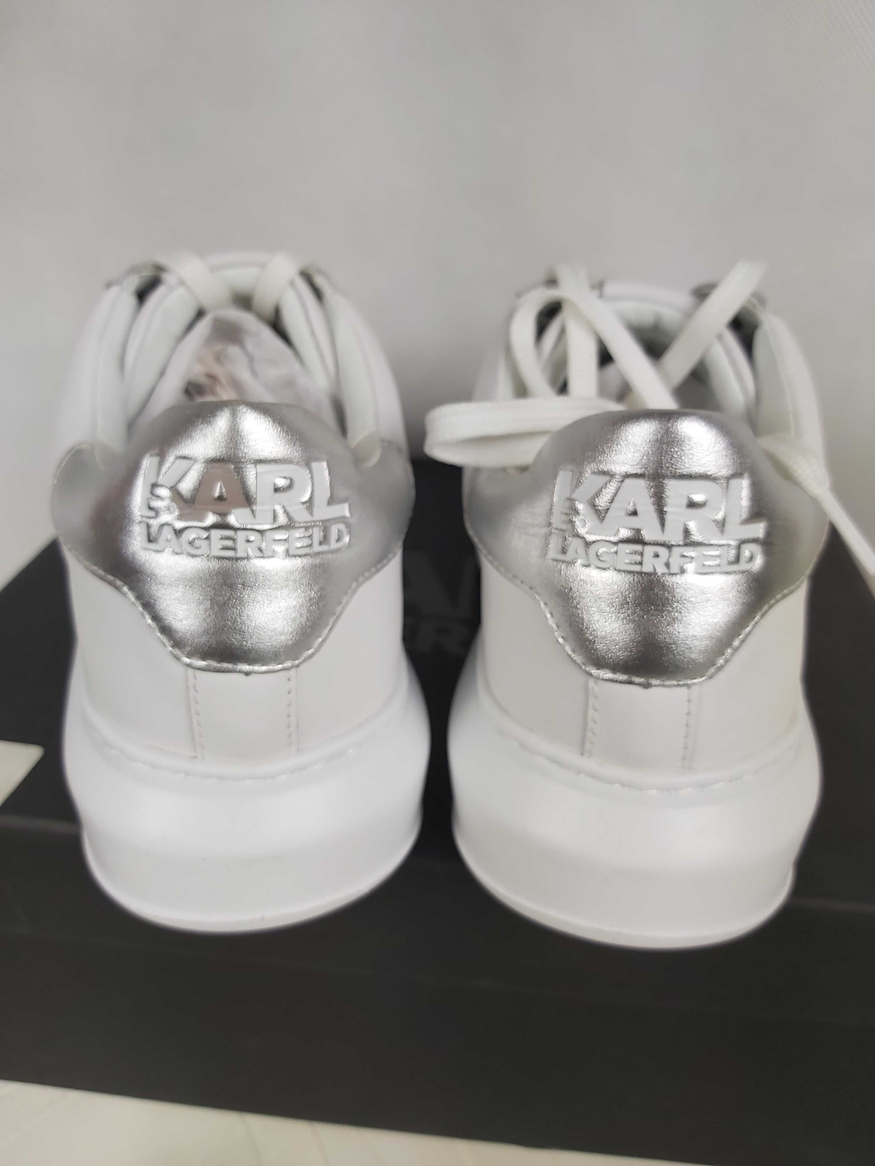 Nowe sneakersy KARL LAGERFELD 40 trampki skorzane ikonic logo