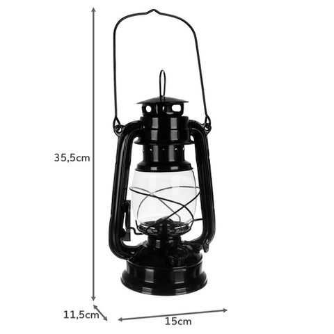 Лампа ISO TRADE 20683 24 см гасова чорна керасинова масляна олійна