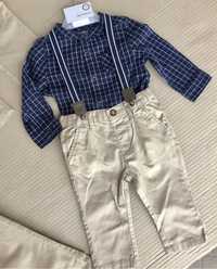 Дитячий костюм, сорочка штани з підтяжками