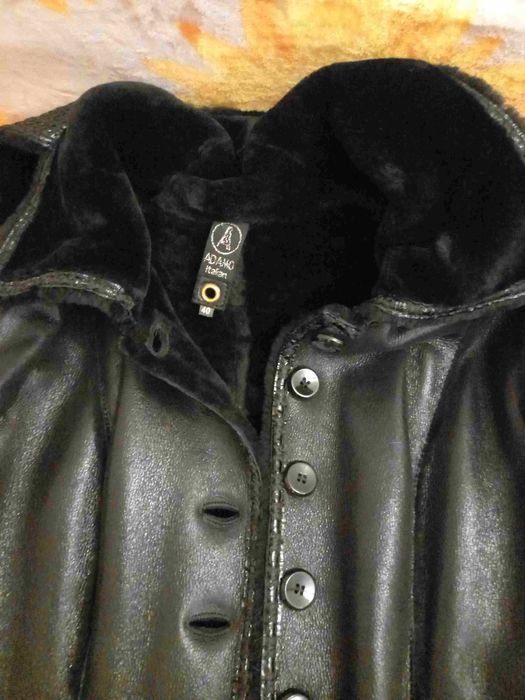 Дублёнка чёрная • Новая • fashion first Италия • Adamo • Italian р. 40
