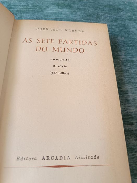 Livro"As sete partidas do Mundo" terceira edição. F.Namora