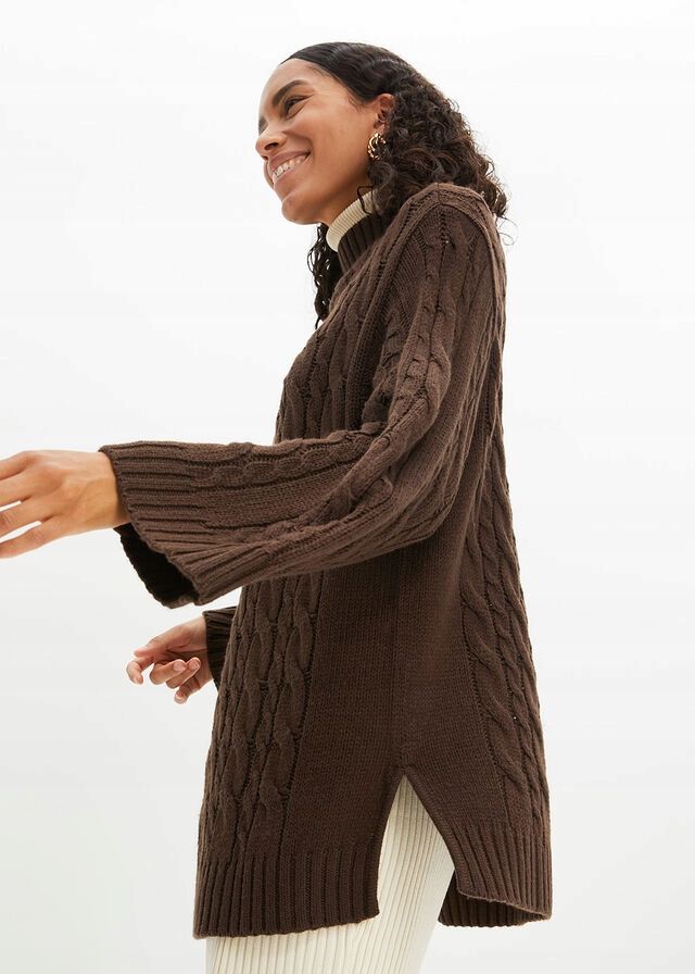 B.P.C sweter oversize czekoladowy 36/38.