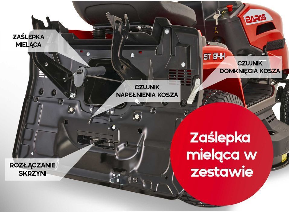 Traktorek BARAS 84 powered by STIGA 384 HYDROSTAT KOSZ 240L NOWY MODEL