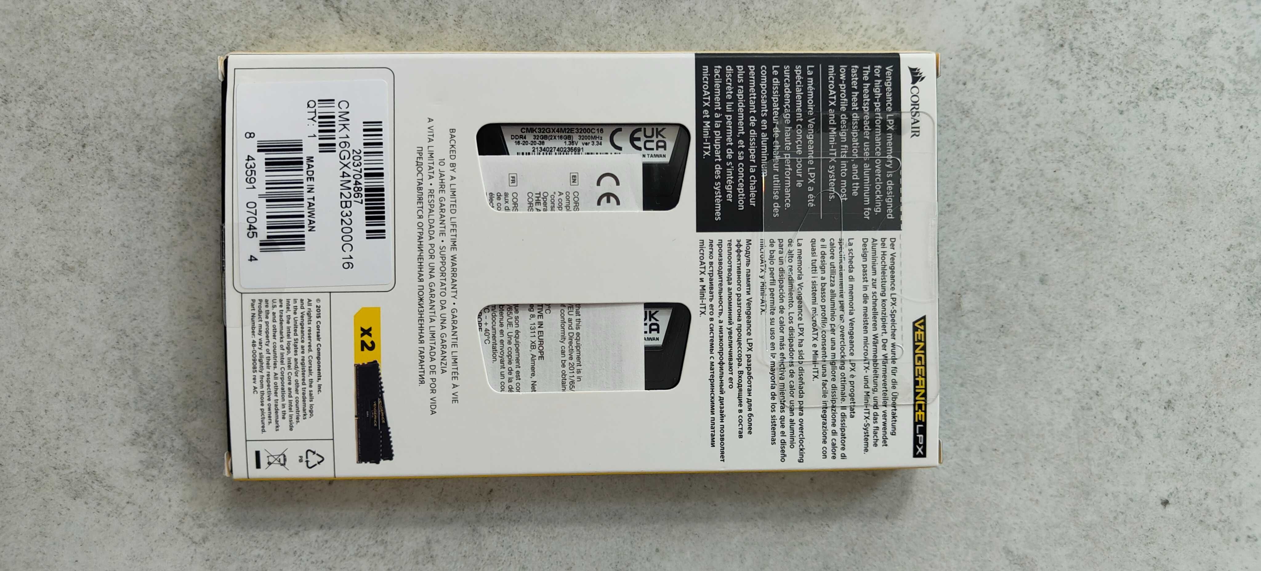 Pamięć RAM Corsair Vengeance 32GB (2x16GB) 3200MHz CL16 – DDR4