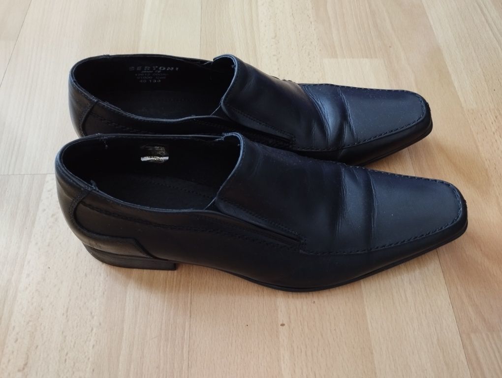 Męskie Buty skórzane eleganckie / mokasyny Bertoni