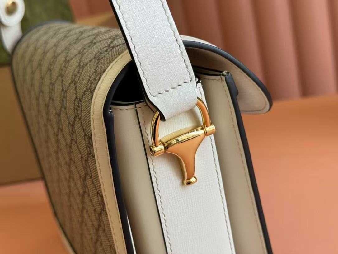 GUCCIHorsebit canvas saddle bag