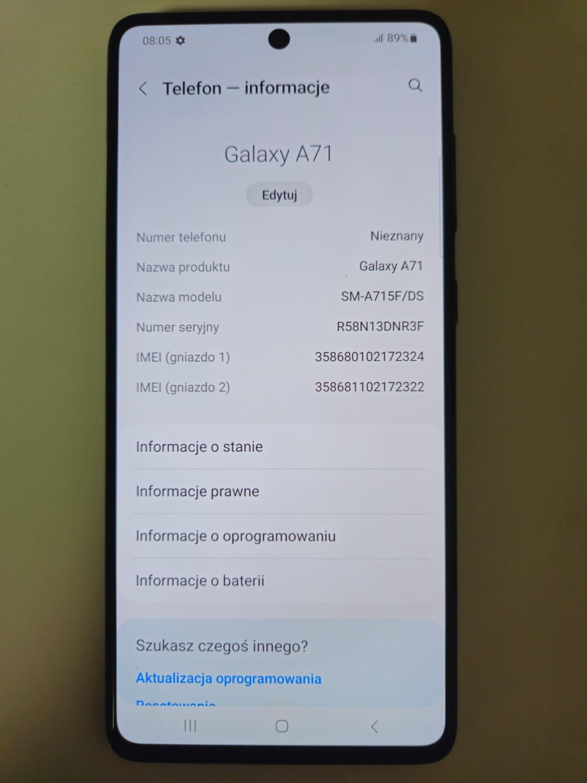 Samsung galaxy A71