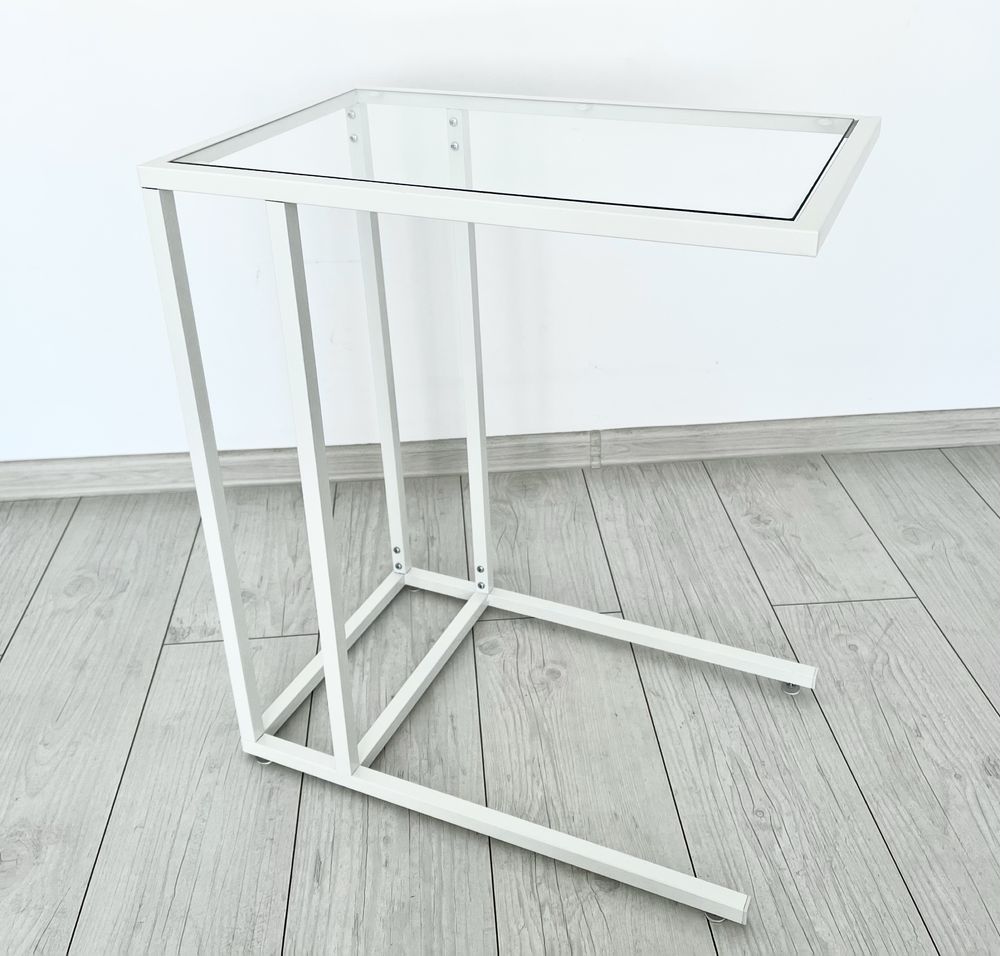 Stolik pod laptopa biały/szkło VITTSJÖ IKEA