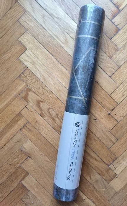 Tapeta WL2503  Grandeco Wanderlust szara złote geometryczne wzory
