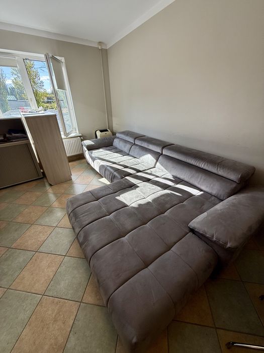 Narożnik sofa tapicerowany szary popiel  duży nowoczesny