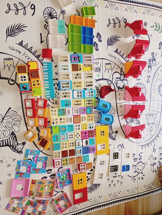 Drzwi okno ściana dach lego duplo