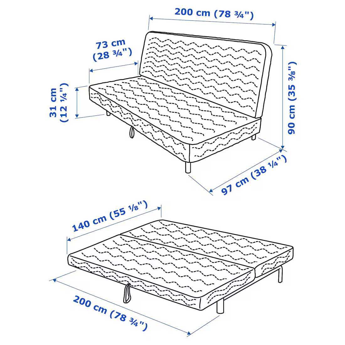 Sofá-cama IKEA NYHAMN em bom estado