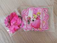 Dekoracje urodzinowe Super Mario Princess Peach girlanda balony