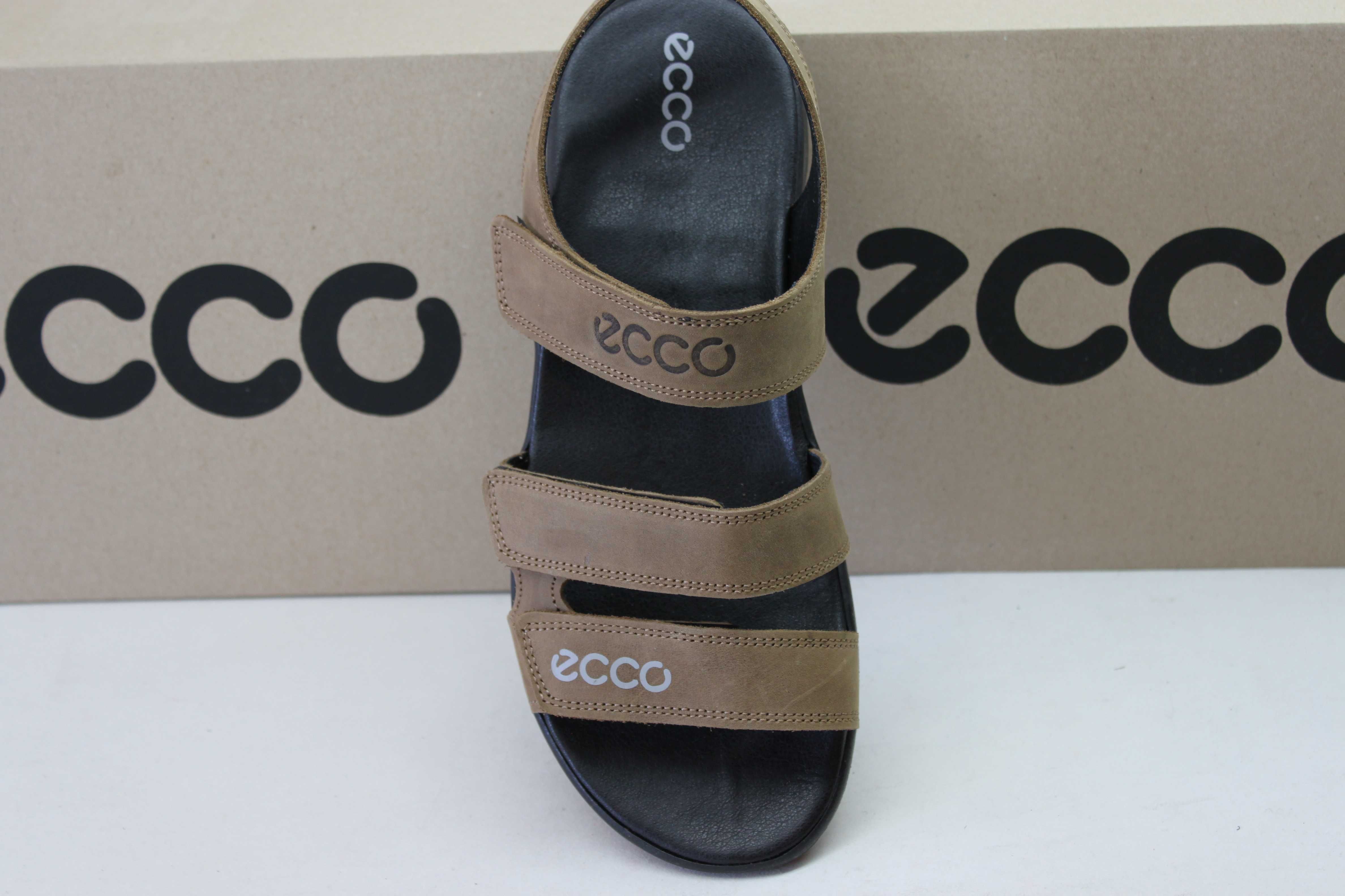 Ecco - сандали сандалії босоніжки из натуральной кожи (код:90оливка)
