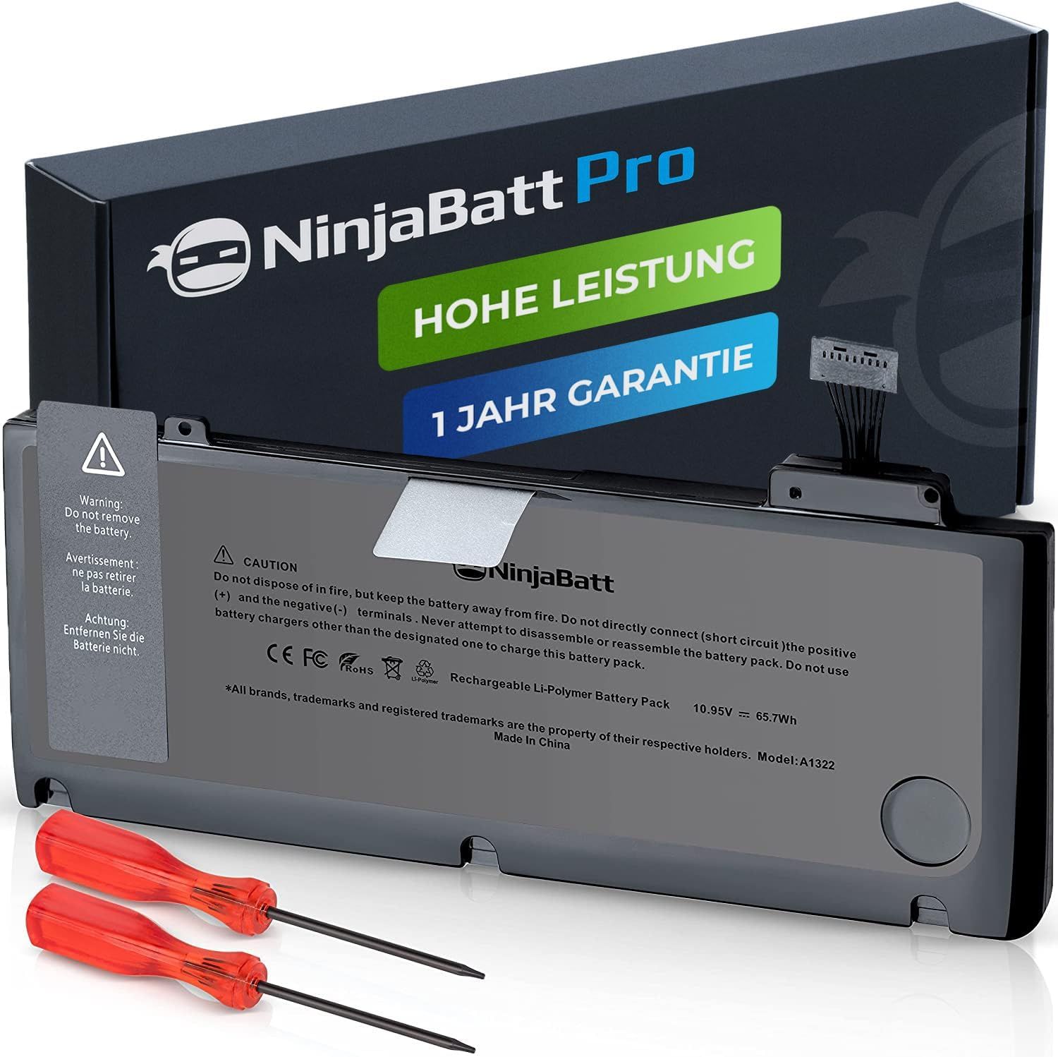 NinjaBatt A1278 A1322 Compatible con Apple MacBook Pro 13"