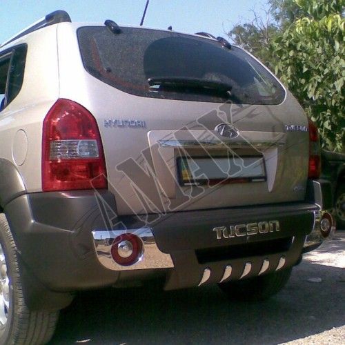 Пороги боковые, Hyundai Tucson 2004-2010 Накладки переднего и заднего