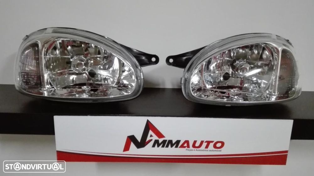 Faróis Opel Corsa B Fundo Cristal