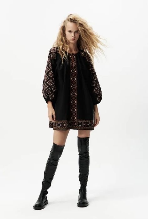 Сукня платье вышиванка zara р,38/40