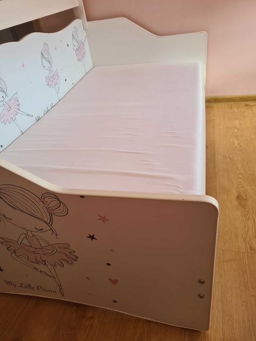 łóżko dla dziewczynki baletnica, materac,dodatkowy bok~ śliczne zobacz
