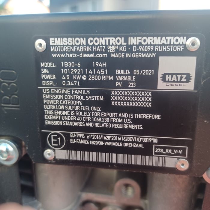 Silnik hatz diesel 1b30