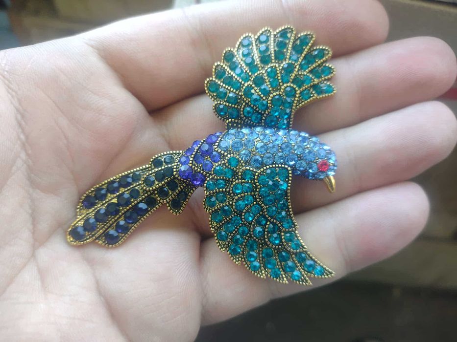 Брошь птица Феникс невероятной красоты ОГРОМНАЯ на пол ладони и другие