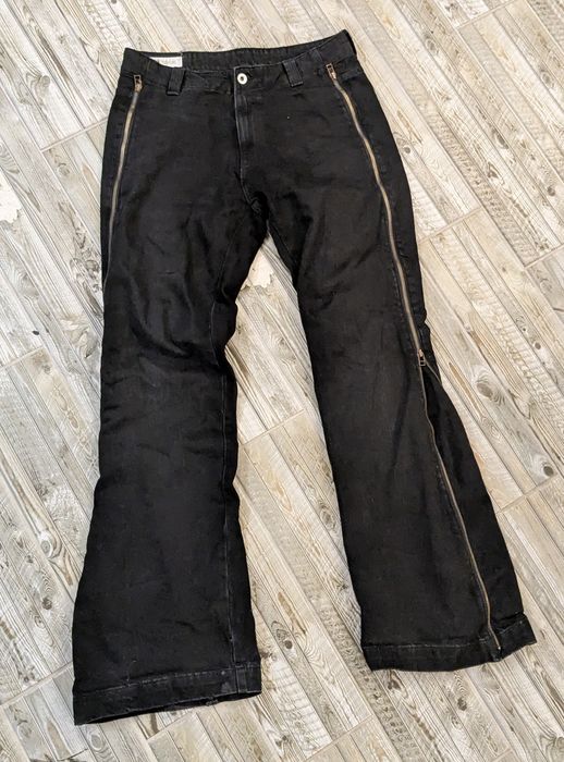 Zara flared zip jeans