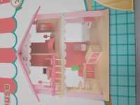 Zabawka Domek dla lalek Drewniany Nowy zapakowany różowy ekologiczny