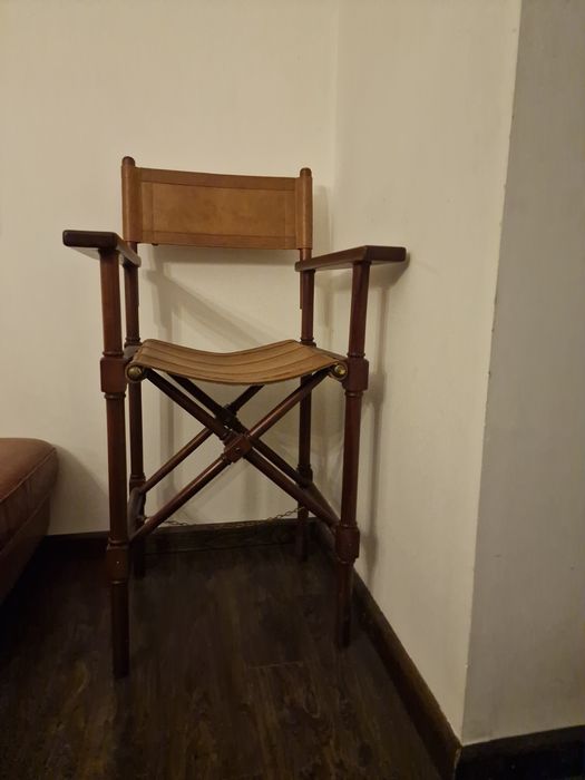 Krzesło safari, reżyserskie, skóra