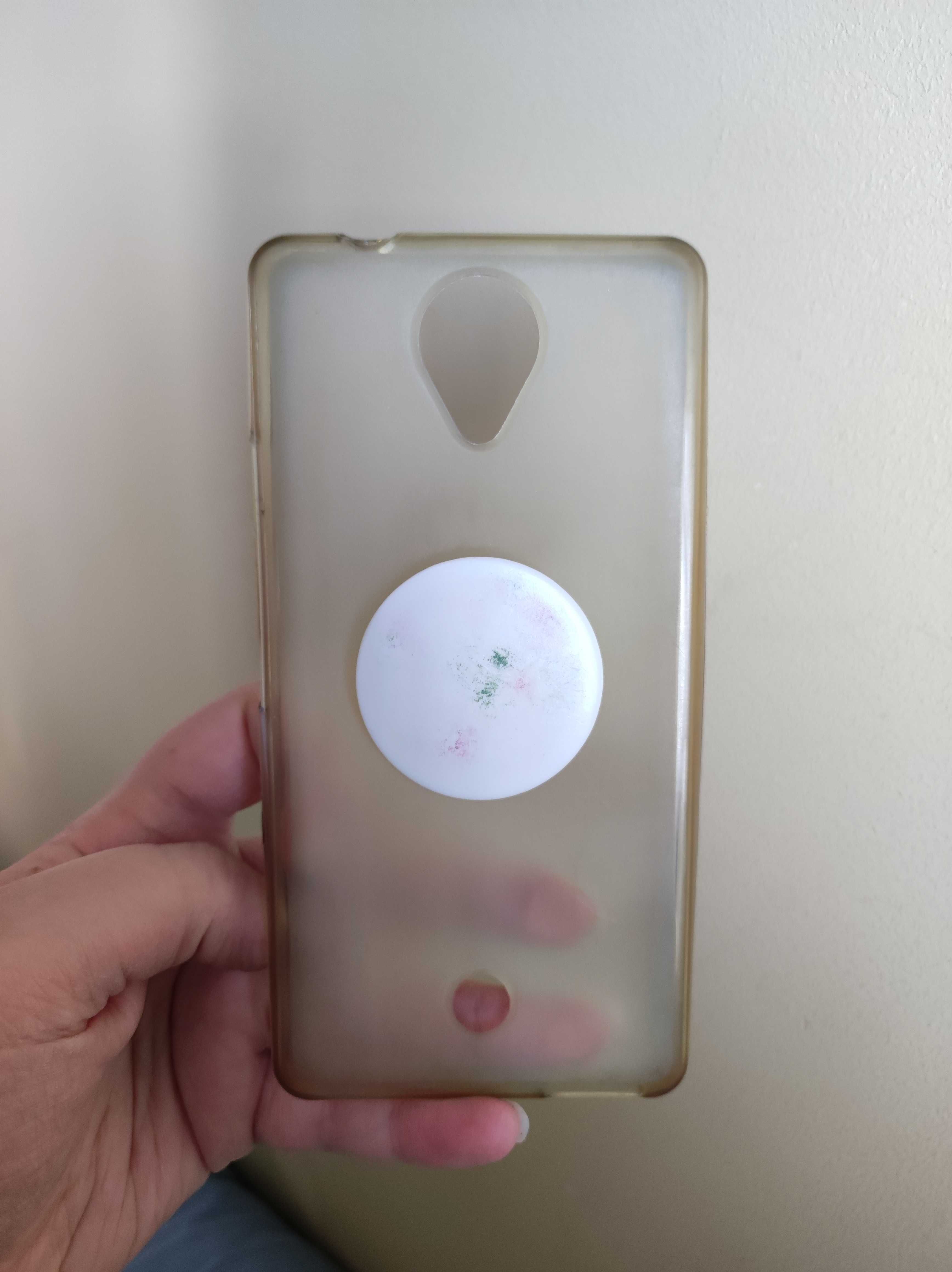 3 CAPAS de telemóvel Wiko U Feel Preta + Transparente & Pop Socket