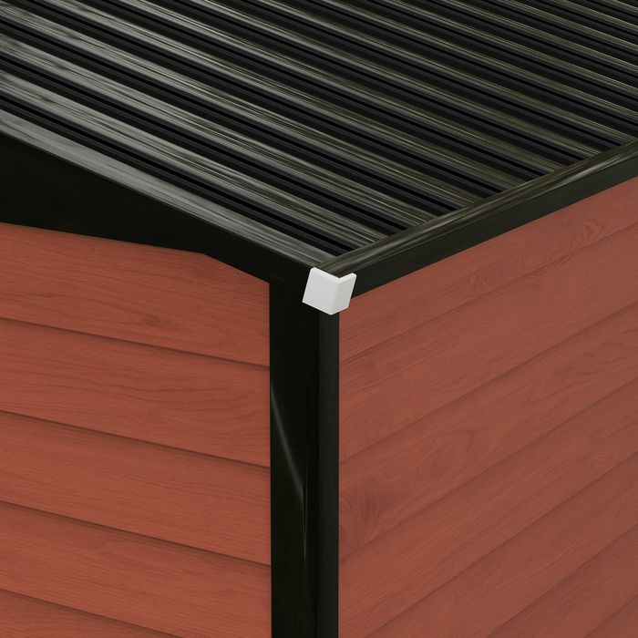 Abrigo de Jardim Metálico 240x206x198 cm c/ Fechadura e Base NOVO