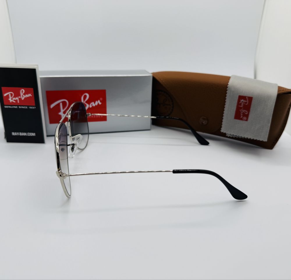 Солнцезащитные очки Ray Ban Aviator 3025 Silver-mBlue Grade 58 стекло