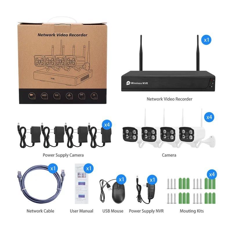 Sistema de Vigilância Tuya * CCTV WiFi * Câmera NVR * 4CH 8CH 3MP 5MP