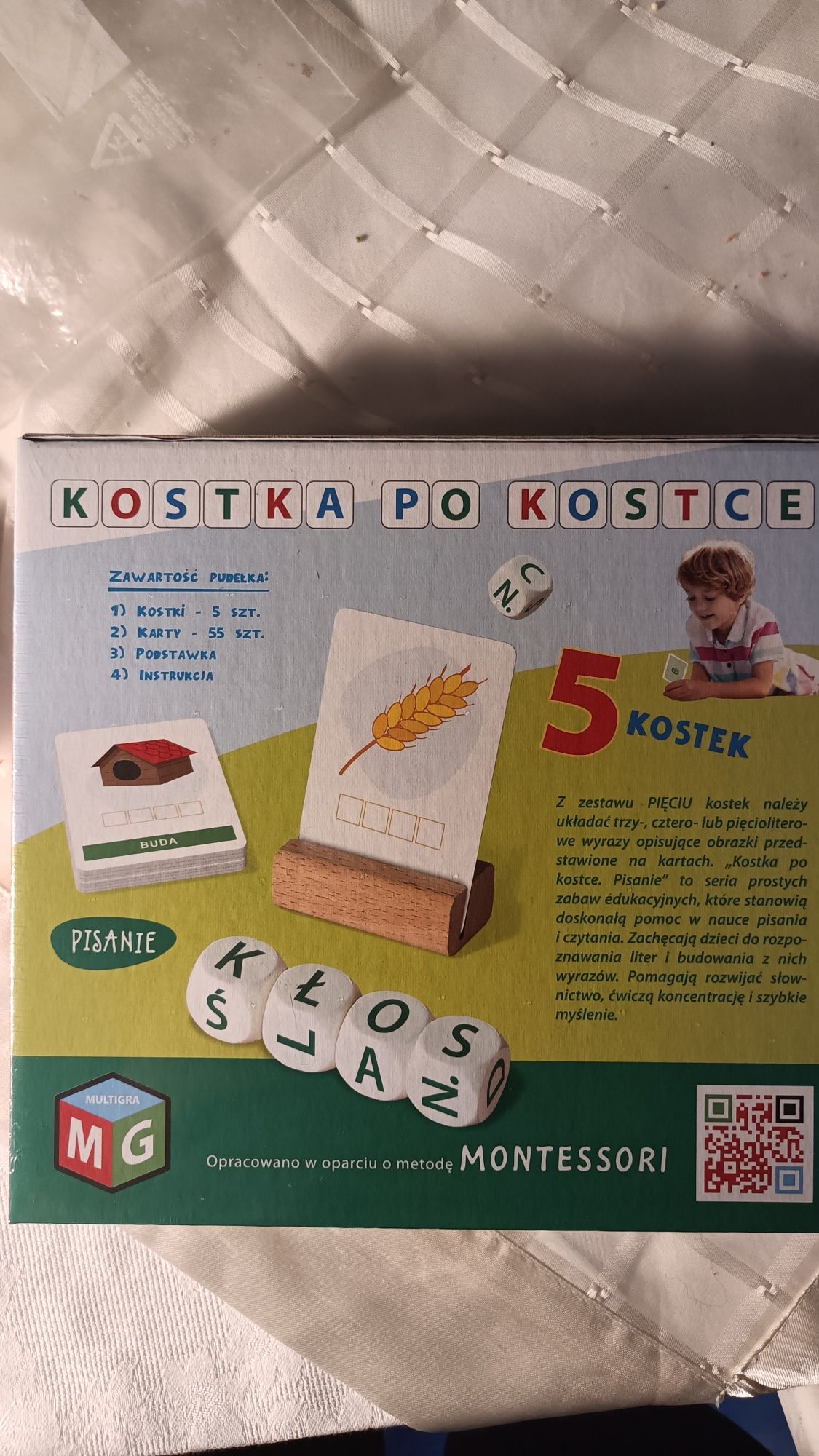 Kostka po kostce zabawka edukacyjna montessori