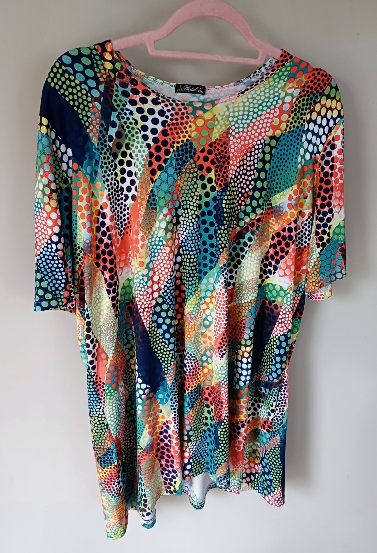 Nowa kolorowa bluzka tunika print 3xl 4xl 46 48