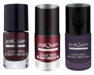 3xLakier do paznokci PostQuam Color Trend wiśniowy, MIX 10 ml